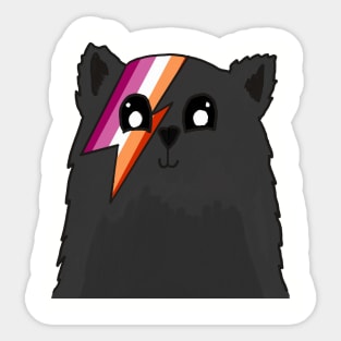 Lesbian Pride Flag Kitty Sticker